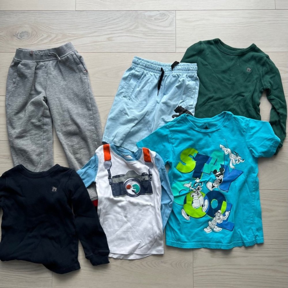 Set of 5 Lot Boy's  Pants Tops Shorts Various Size 5
